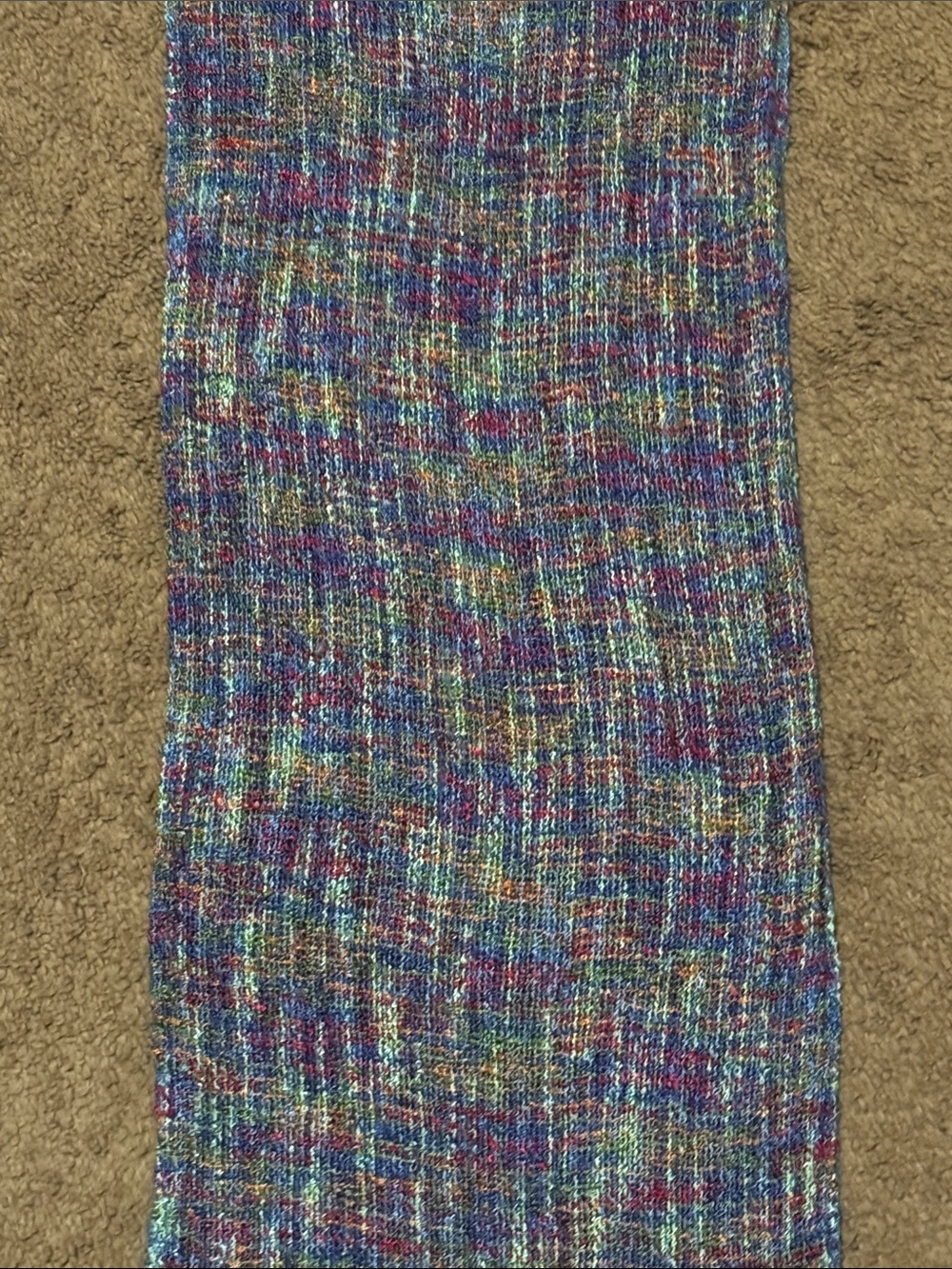 Made in Ireland Lightweight Scarf-EUC-Brightly Colored Plaid-Blue Tones-Silky - Picture 11 of 14